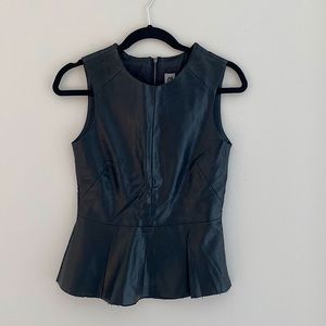 CÖ for Urban Outfitters Vegan Leather Peplum Top
